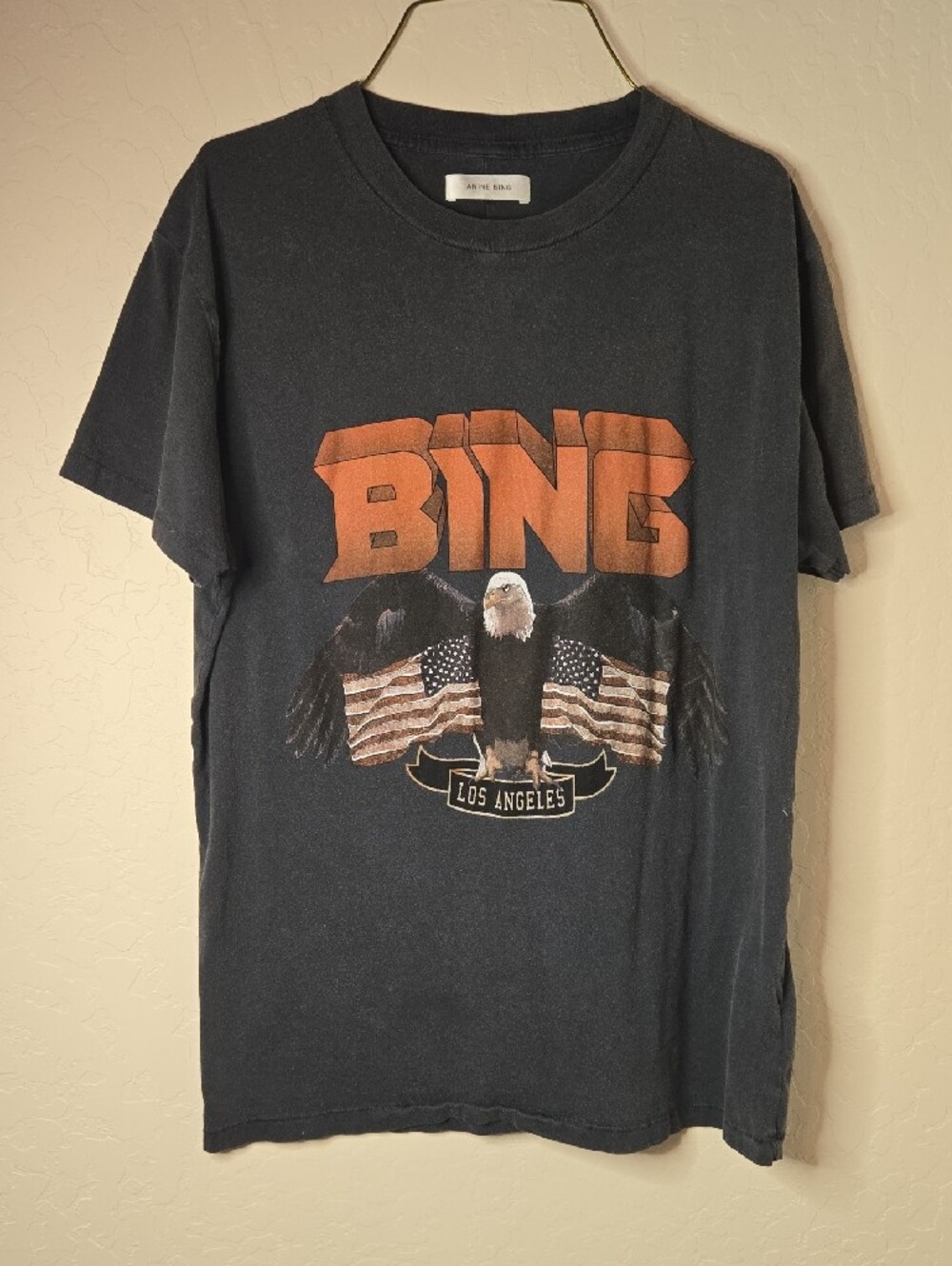 Anine Bing Black Tee - Picture 3 of 12